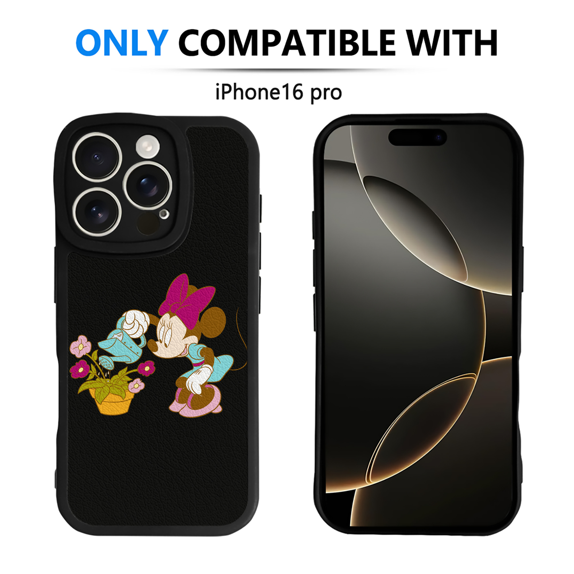 （画像用） ミッキーマウス Mickey Mouse 【iPhone 16シリーズ対応】シリコンスマホケース（レザー調） 材質：シリコン